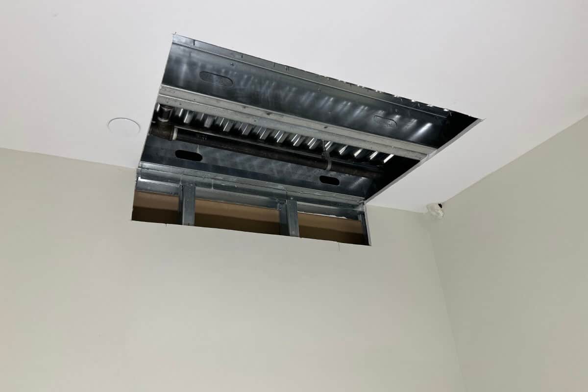 Duct in the roof