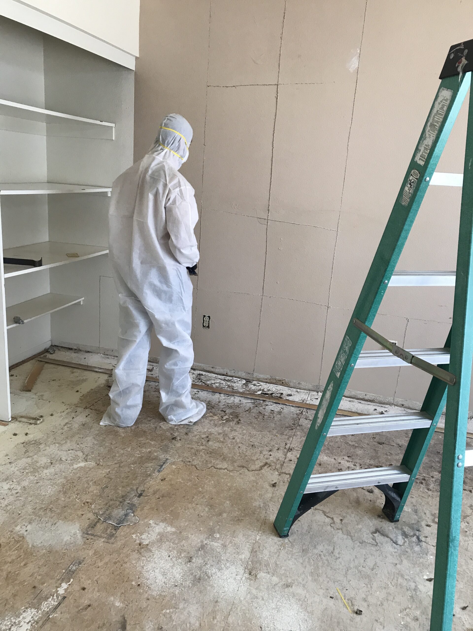Preparations for mold removal in Laguna Niguel