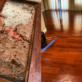 Before and after mold removal in Orange County