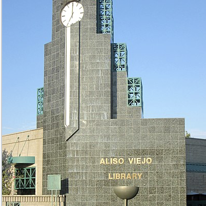 Clock tower of the Aliso Viejo Library